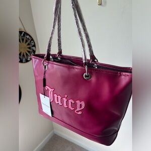 Juicy Couture UK Pink Y2K style tote bag & pouch